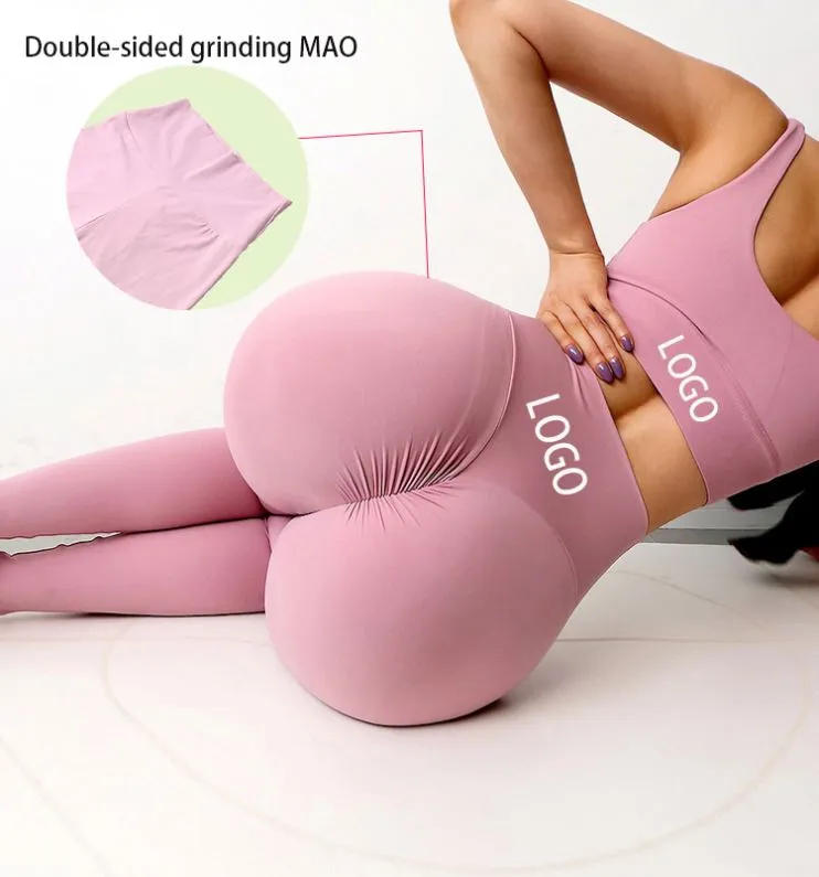 2023 Custom Logo Multicolor Women Nude Feeling Stretch Leggings Workout Fitness Gym Wear athletic Hip Lifting High Waist Yoga Pants