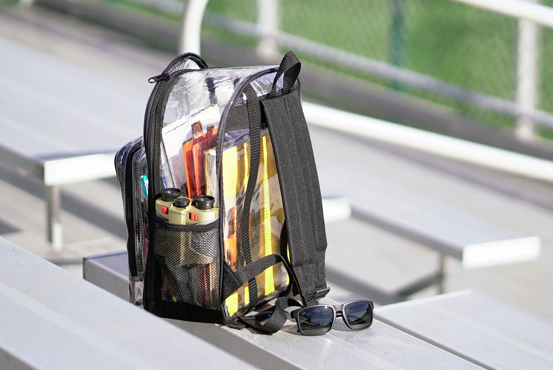 Amaro Rugged Transparent Clear See-Through Backpack