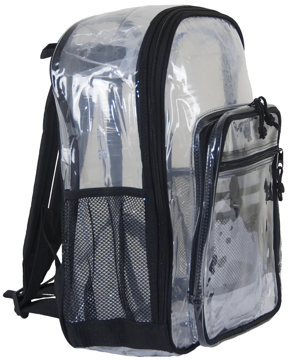Amaro Rugged Transparent Clear See-Through Backpack