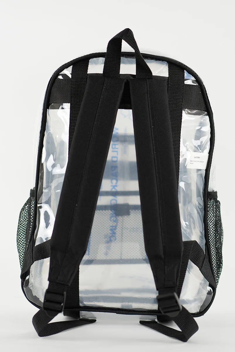 Amaro Rugged Transparent Clear See-Through Backpack