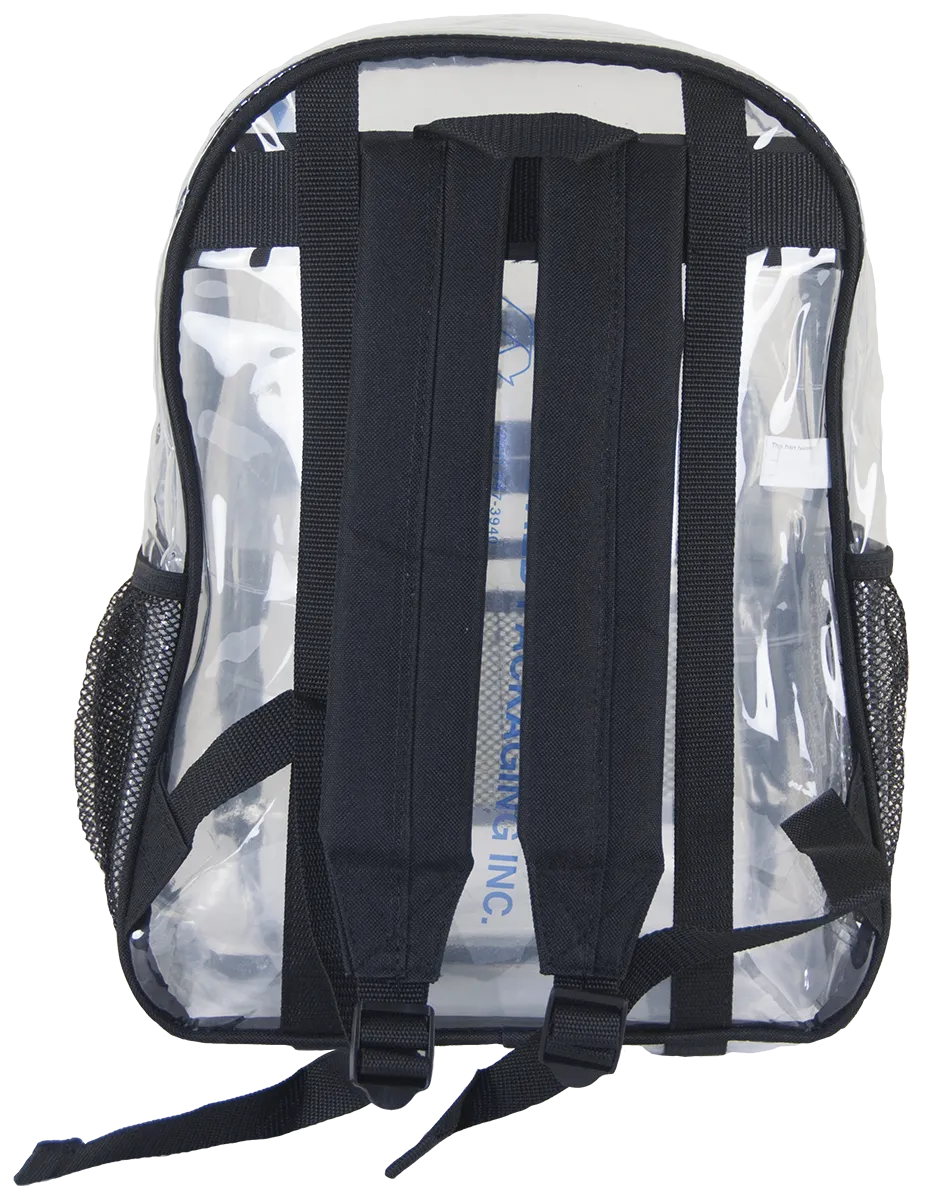 Amaro Rugged Transparent Clear See-Through Backpack