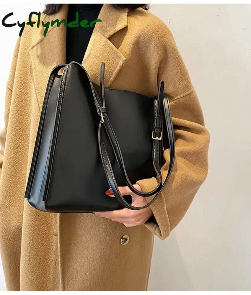 Cyflymder Vintage Fashion Female Tote New High Quality PU Leather Women's Designer hasp Handbag High capacity Shoulder Messenger Bag