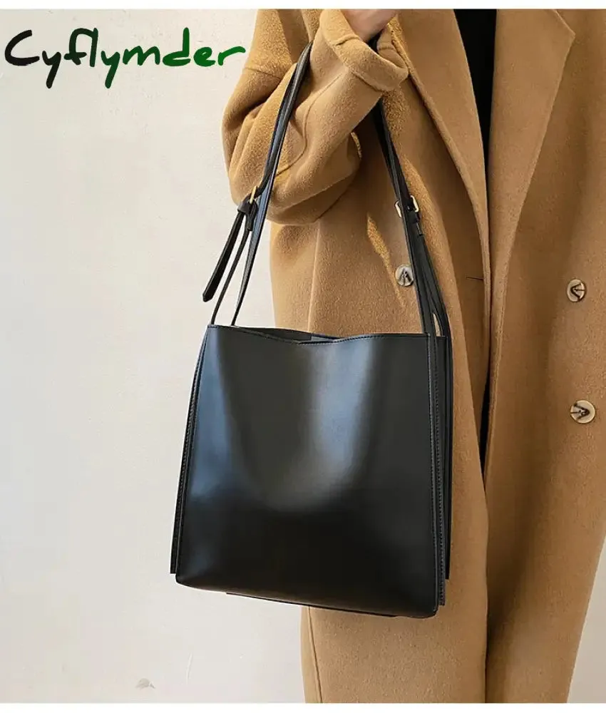 Cyflymder Vintage Fashion Female Tote New High Quality PU Leather Women's Designer hasp Handbag High capacity Shoulder Messenger Bag