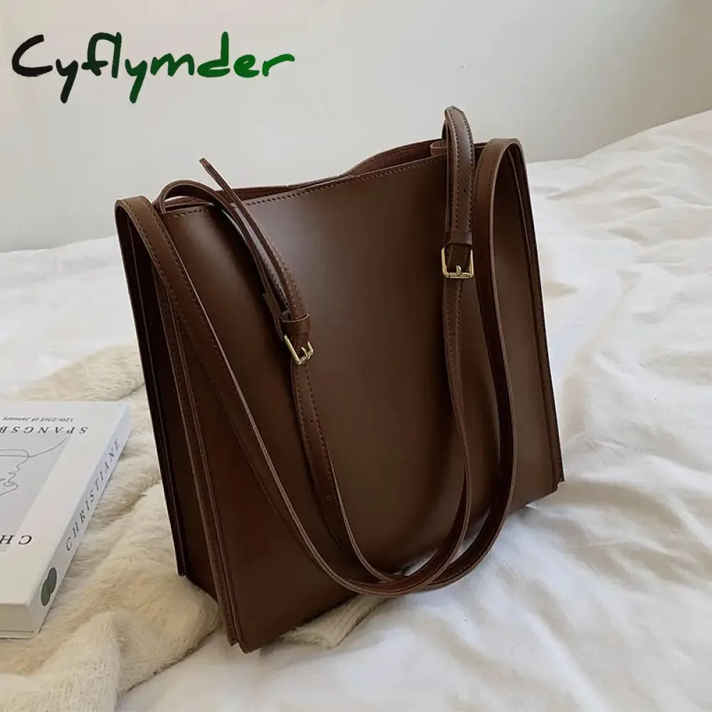 Cyflymder Vintage Fashion Female Tote New High Quality PU Leather Women's Designer hasp Handbag High capacity Shoulder Messenger Bag