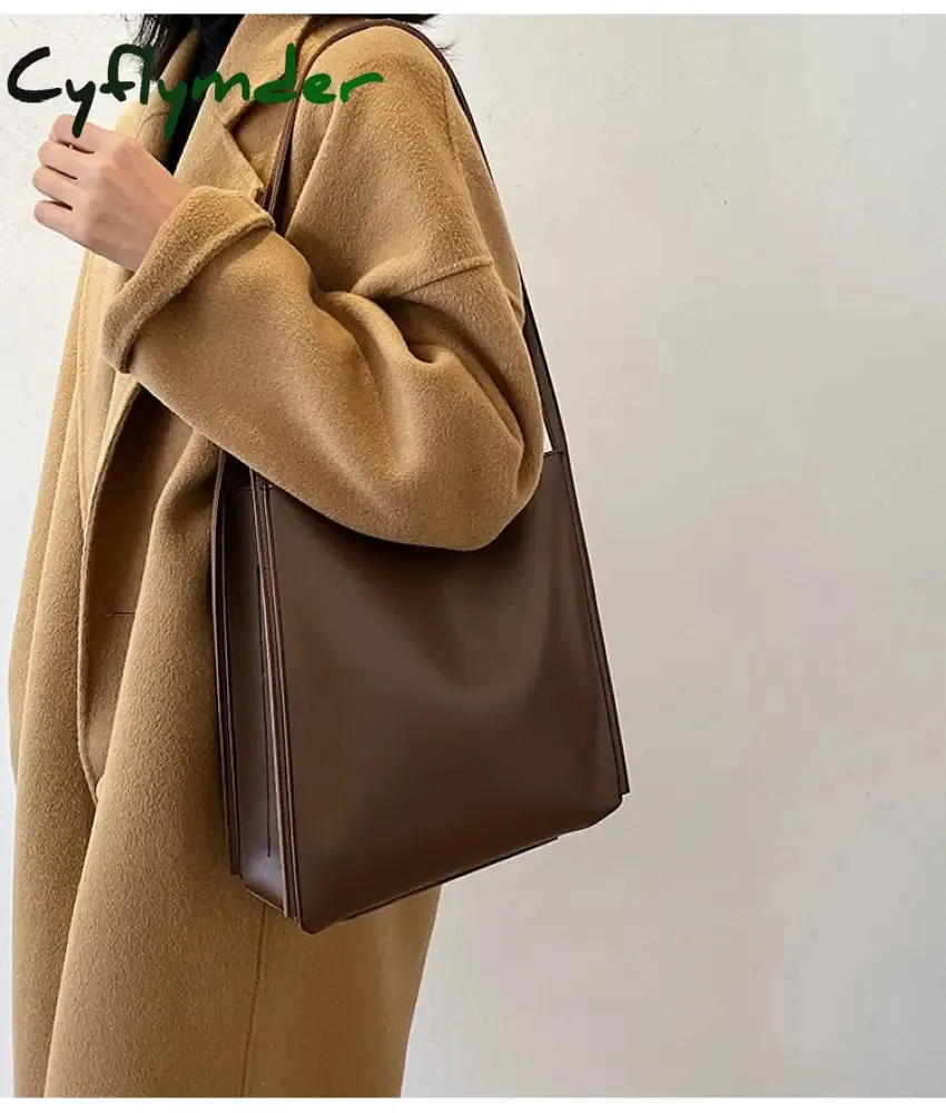 Cyflymder Vintage Fashion Female Tote New High Quality PU Leather Women's Designer hasp Handbag High capacity Shoulder Messenger Bag
