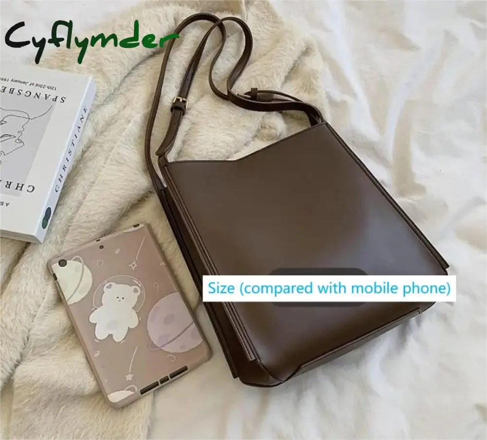 Cyflymder Vintage Fashion Female Tote New High Quality PU Leather Women's Designer hasp Handbag High capacity Shoulder Messenger Bag