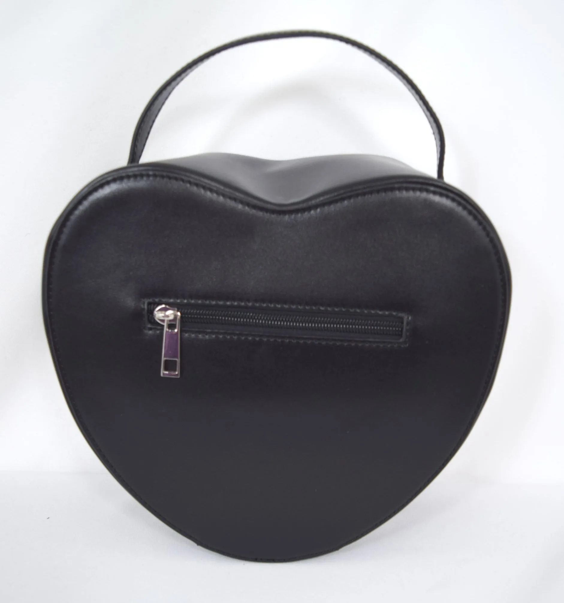 Dancing Days Retro 50s Rockabilly Heart Leopard and Black Small Handbag