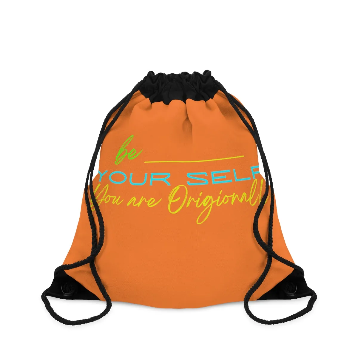 Drawstring Bag ( Be Yourself  Orange )