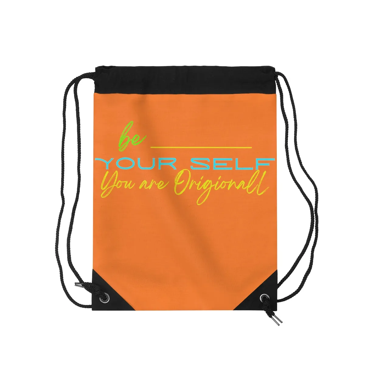Drawstring Bag ( Be Yourself  Orange )