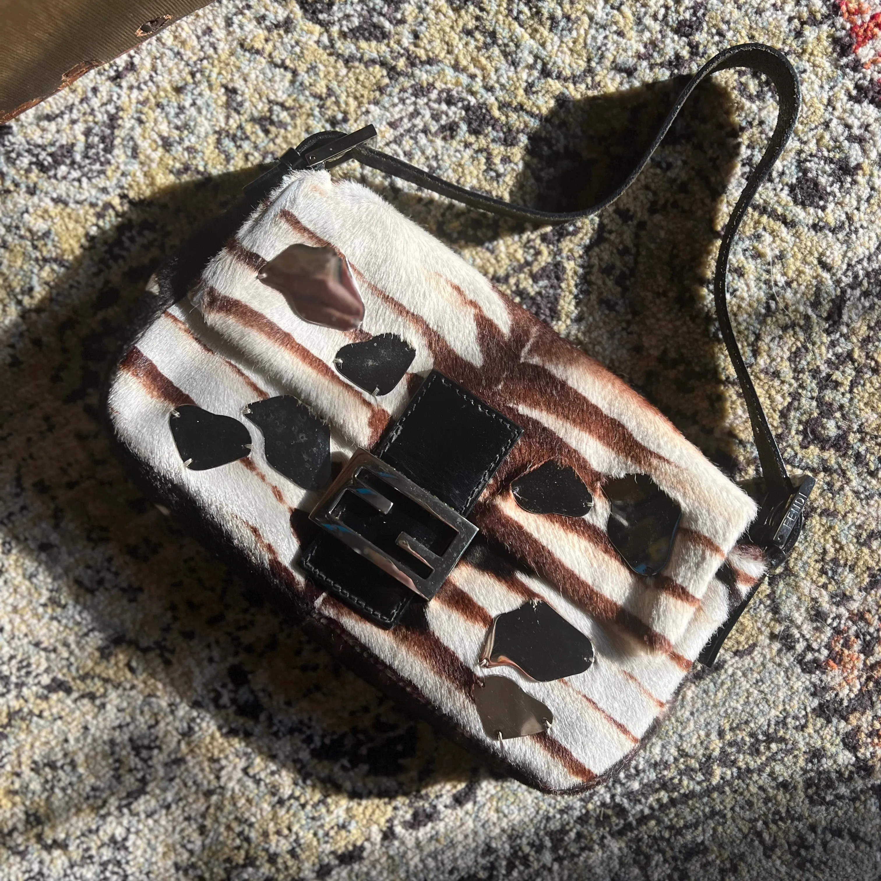 Fendi Ponyhair Mirror Baguette