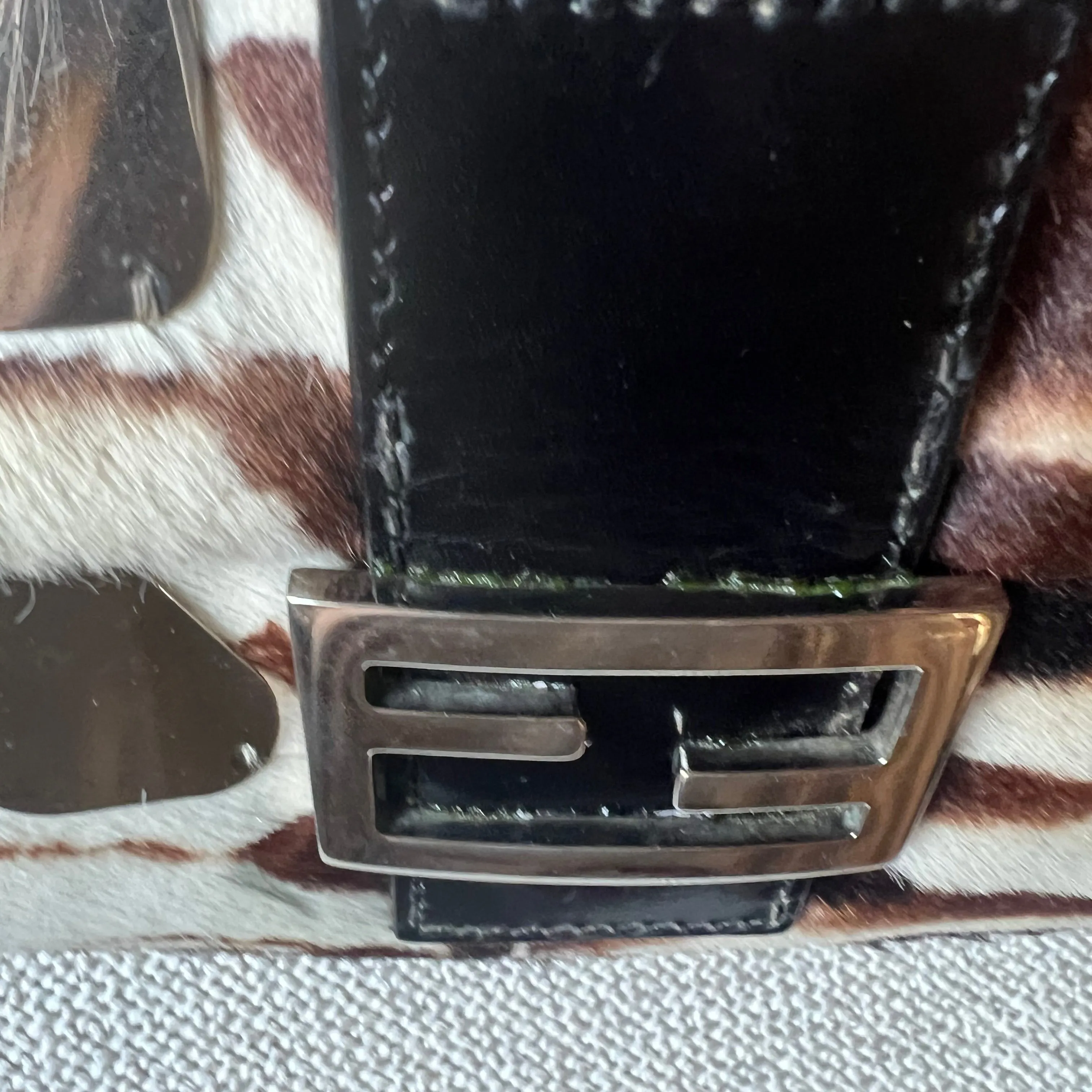 Fendi Ponyhair Mirror Baguette