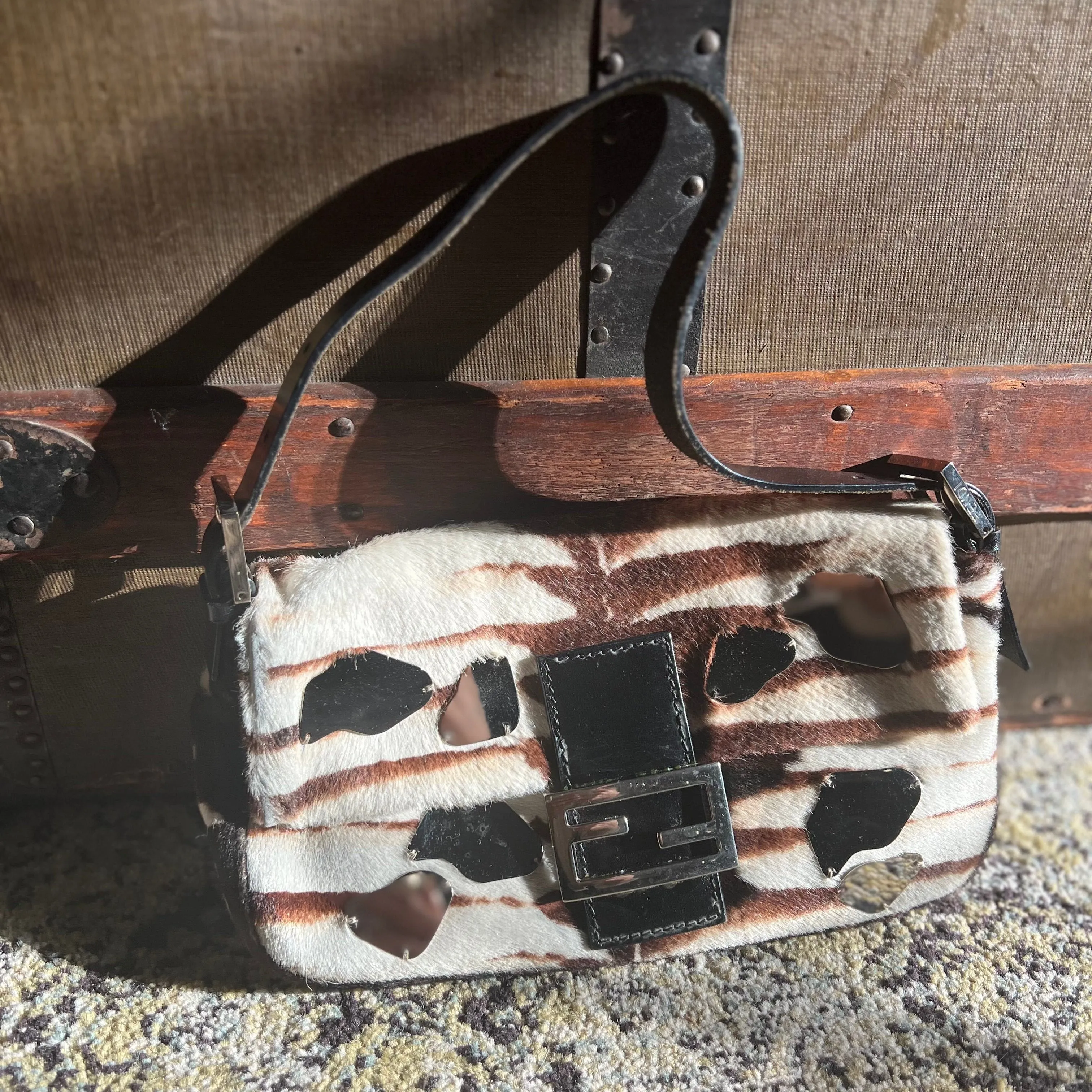 Fendi Ponyhair Mirror Baguette