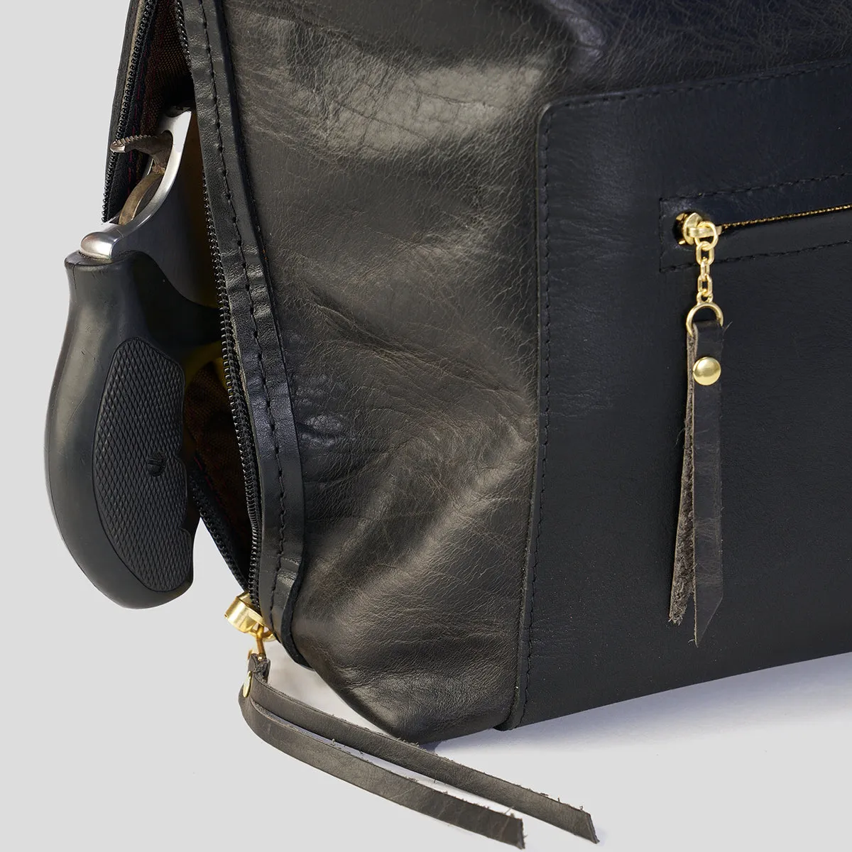 Jean Bison Pocket Hobo | Charcoal