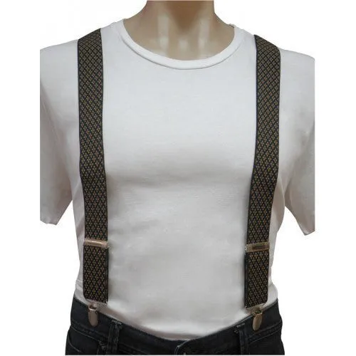 JERRY - Mens Navy, Orange & White Braces