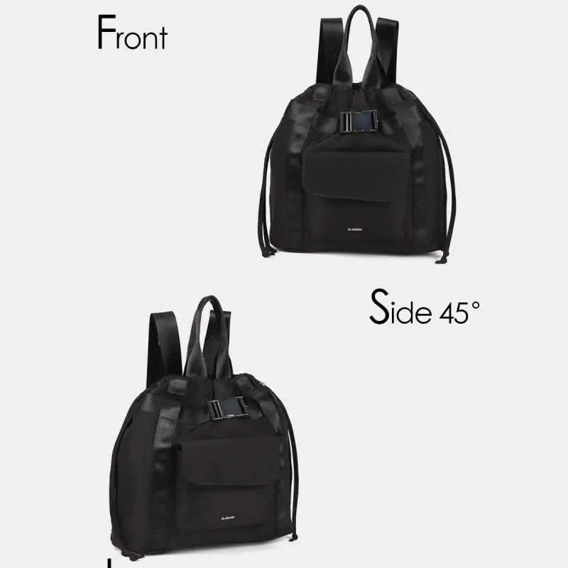 Lightweight Nylon Drawstring Backpack Tote Travel Daypack
