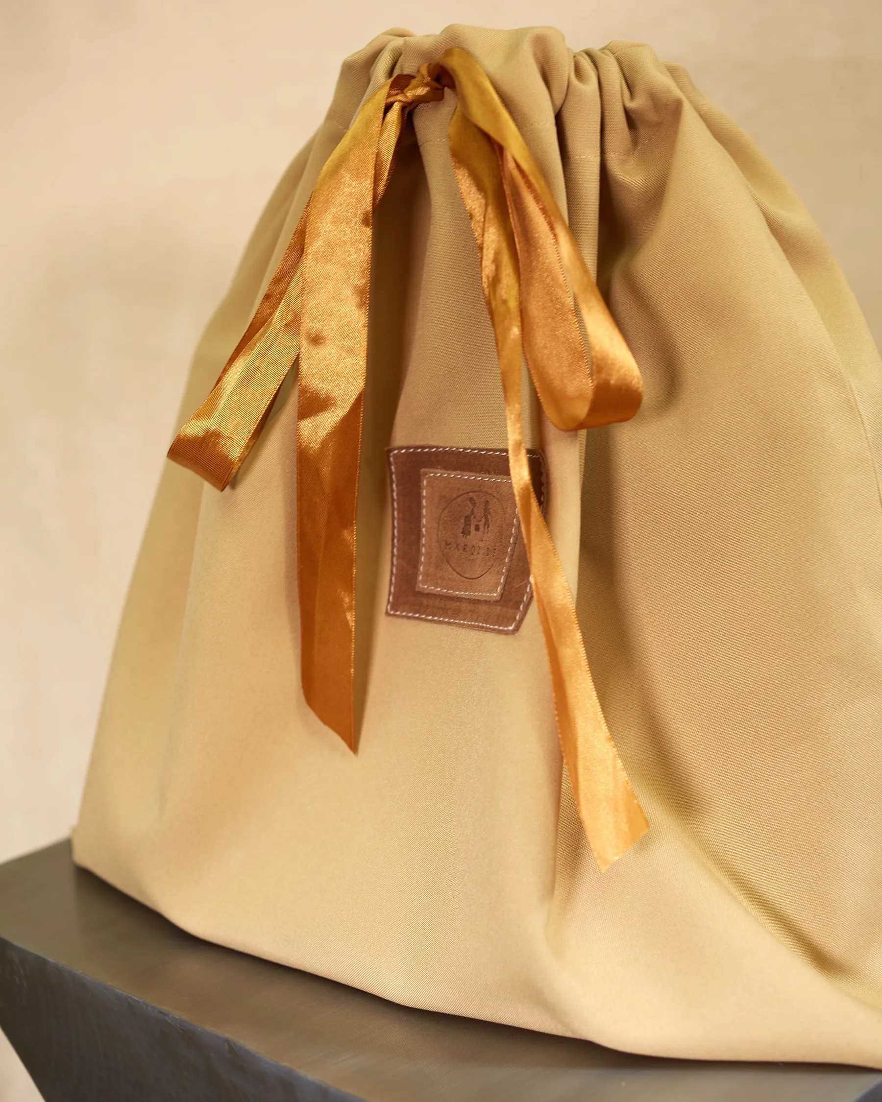 Marquise Paris Elegant Sand Top Handle Equestrian Shoulder Bag