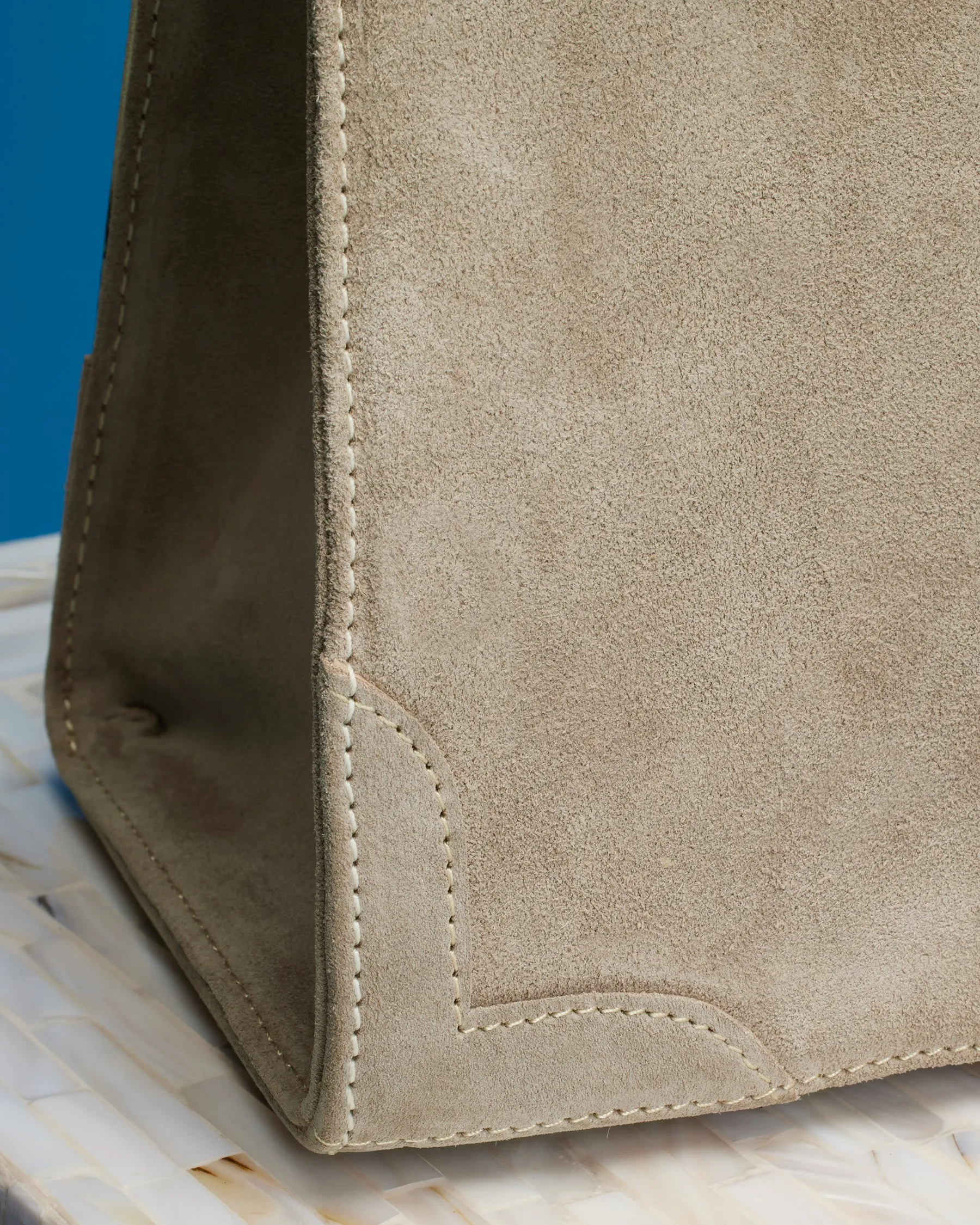 Marquise Paris Elegant Sand Top Handle Equestrian Shoulder Bag