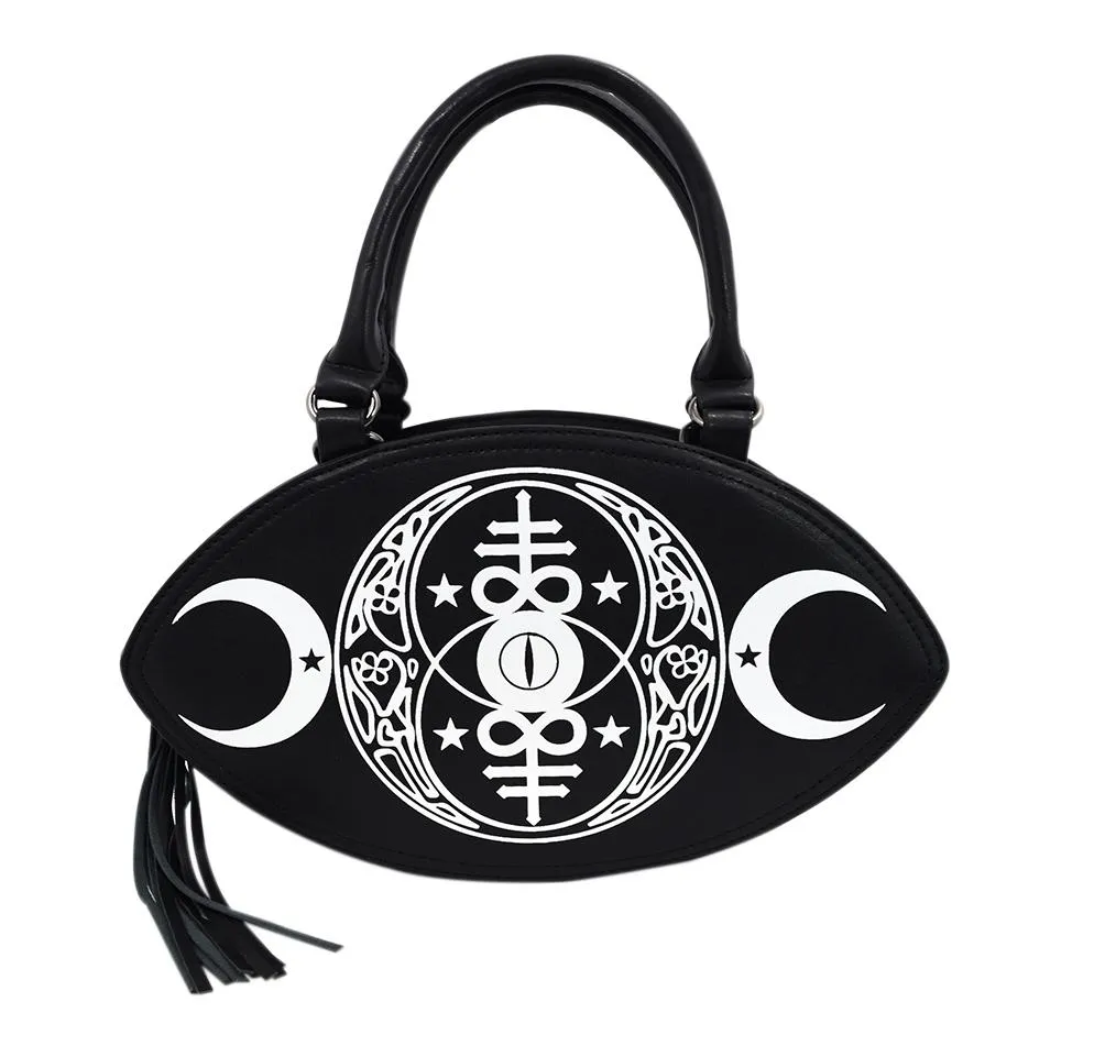 New Moon Bag Gothic Occult Moon Magick & Leviathan cross Crossbody Handbag