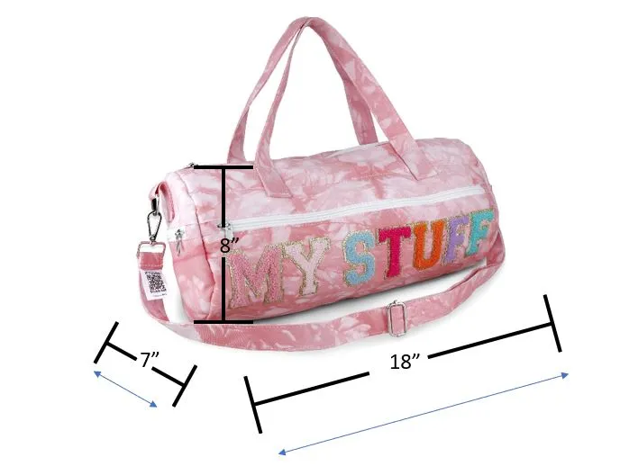 Pink Tie Dye Duffel Bag with Brij™ Tech