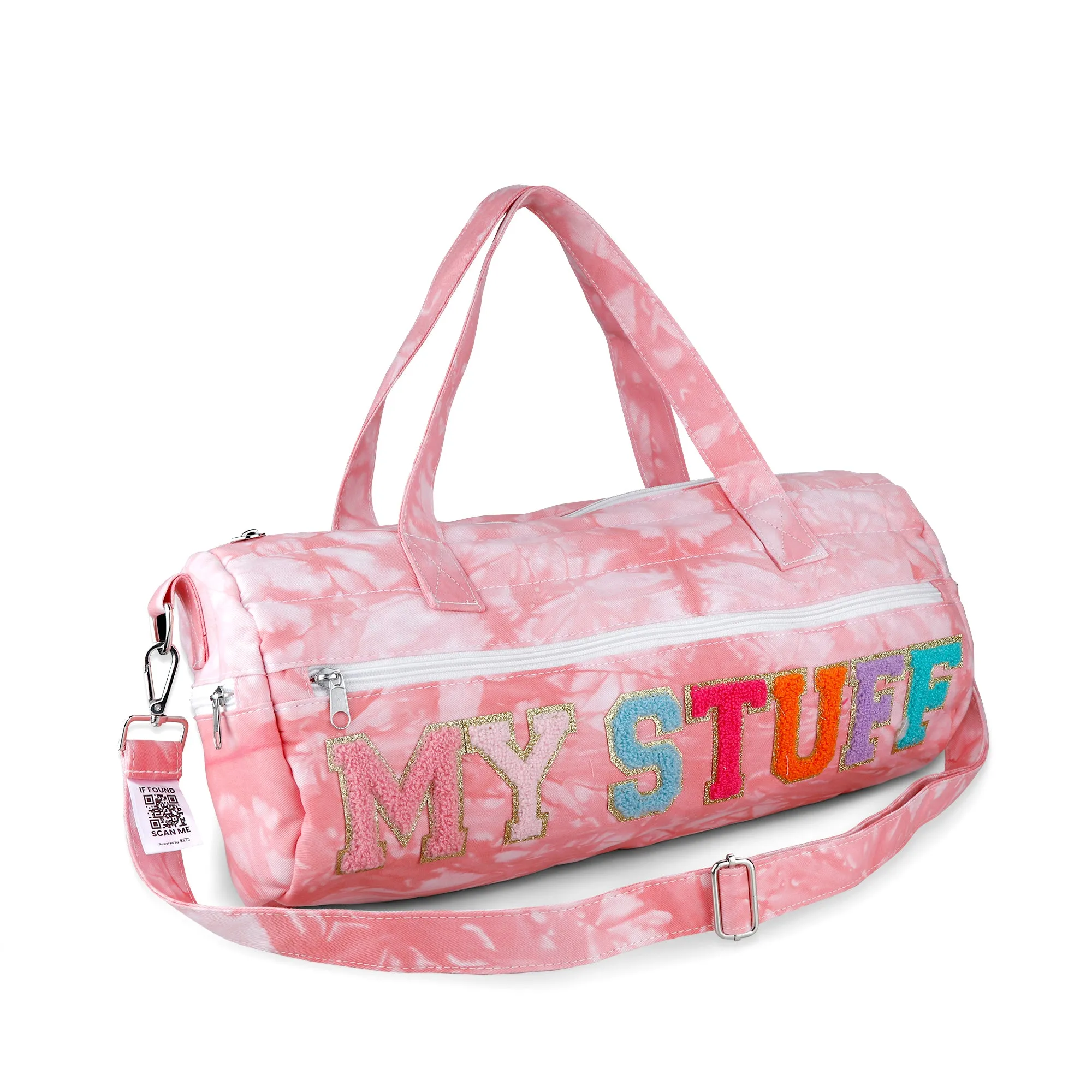 Pink Tie Dye Duffel Bag with Brij™ Tech
