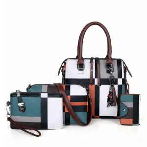Plaid Handbag Set