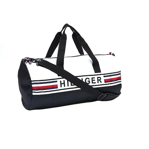 Tommy Hilfiger Kendall Polyester 28Cm Gym Bag Duffel for Unisex - Black White