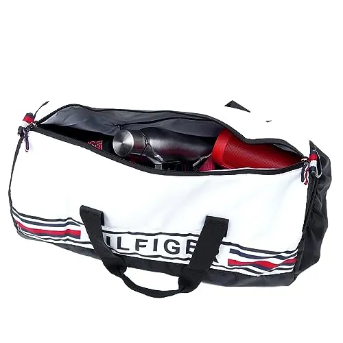 Tommy Hilfiger Kendall Polyester 28Cm Gym Bag Duffel for Unisex - Black White