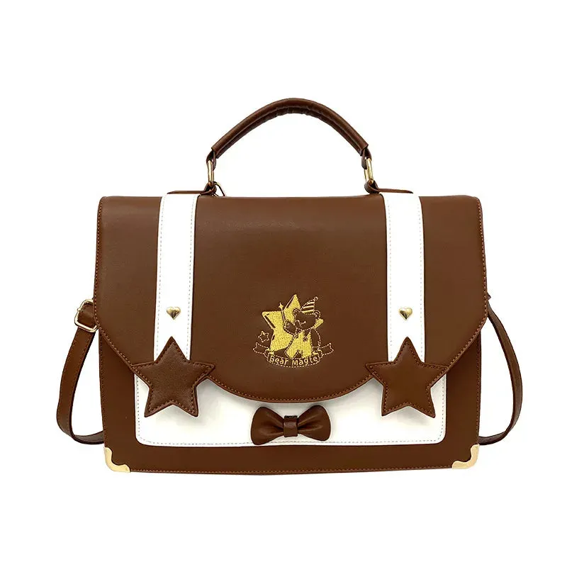 UAKISS  -  New Sweet Cambridge Backpack Fashion JK Uniform Messenger Crossbody Bag Bow Design PU Satchels All Match School Bag сумка