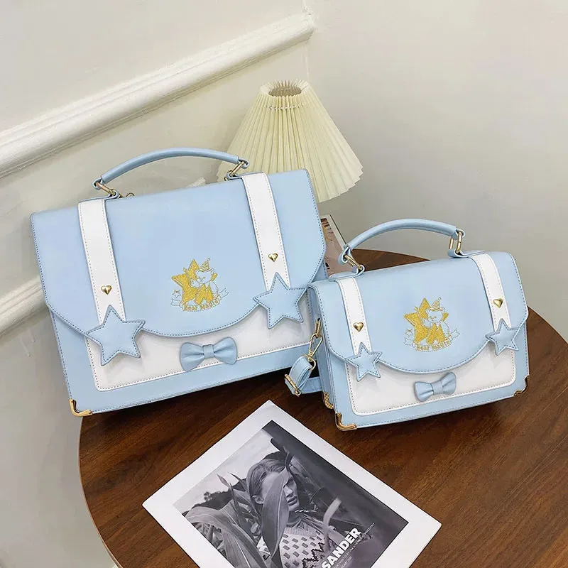 UAKISS  -  New Sweet Cambridge Backpack Fashion JK Uniform Messenger Crossbody Bag Bow Design PU Satchels All Match School Bag сумка