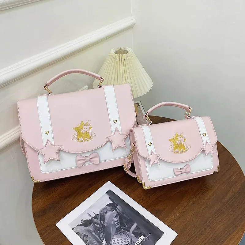 UAKISS  -  New Sweet Cambridge Backpack Fashion JK Uniform Messenger Crossbody Bag Bow Design PU Satchels All Match School Bag сумка