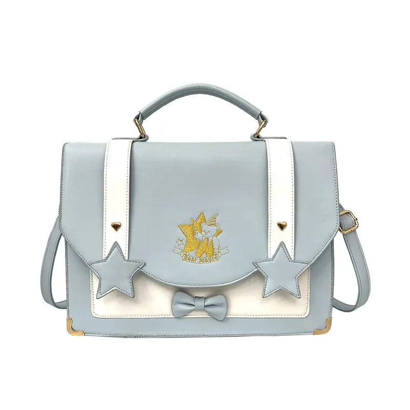 UAKISS  -  New Sweet Cambridge Backpack Fashion JK Uniform Messenger Crossbody Bag Bow Design PU Satchels All Match School Bag сумка